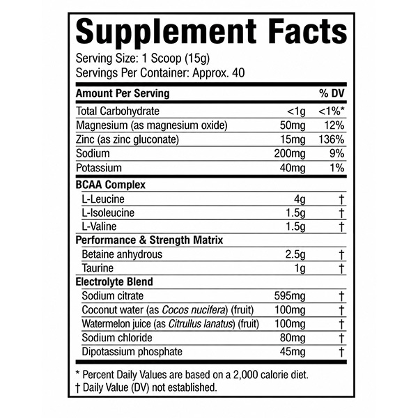 جدول ارزش غذایی مکمل آمینو بیلد ماسل تک (Muscletech Amino Build)