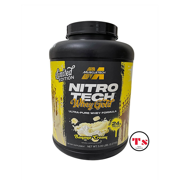 پروتئین وی نیتروتک ماسل تک گلد اصل | مکمل بدنسازی MuscleTech NitroTech Whey Gold